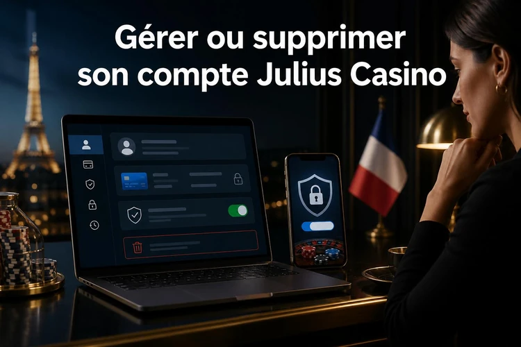Gérer ou supprimer son compte Julius Casino